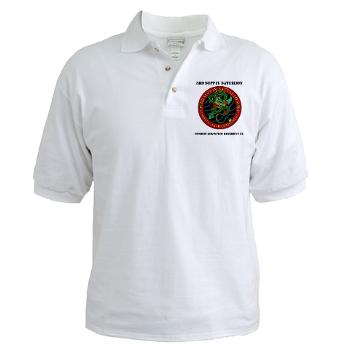 3SB - A01 - 04 - 3rd Supply Battalion with Text - Golf Shirt - Click Image to Close